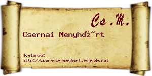Csernai Menyhért névjegykártya